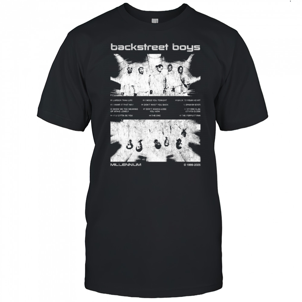 Backstreet Boys Mirrored Millennium 1999 2025 T-shirt