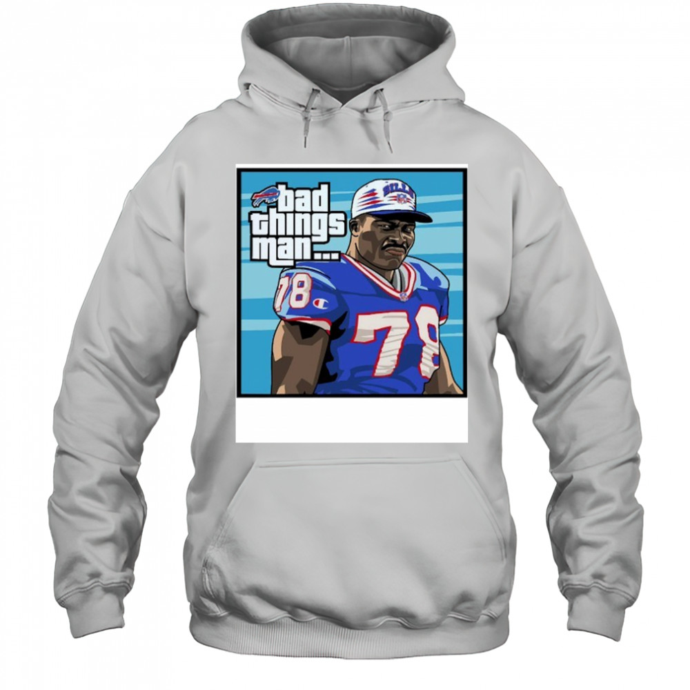 Bad things man Bruce Smith Buffalo Bills NFL caricature shirt