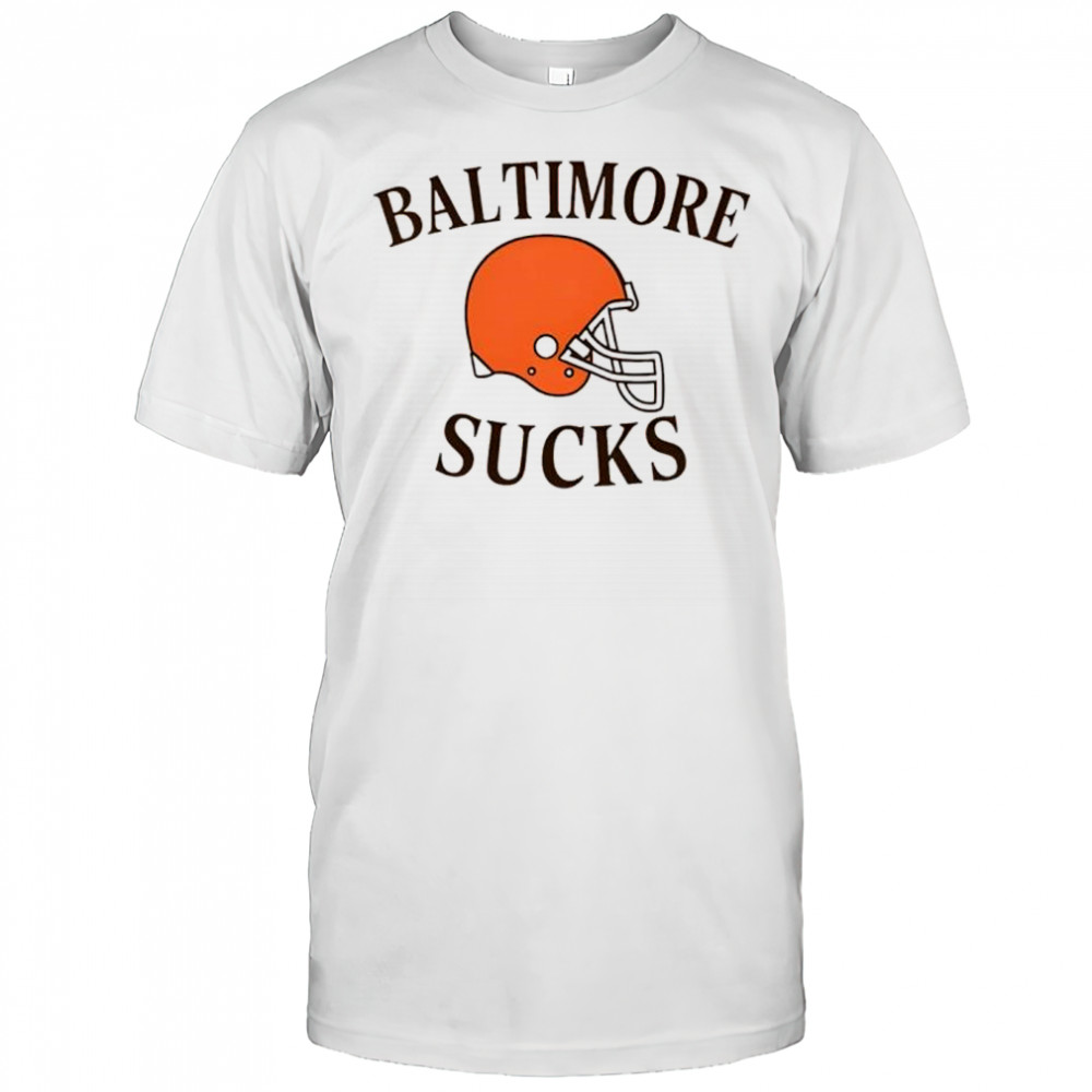 Baltimore Cleveland Sucks helmet shirt