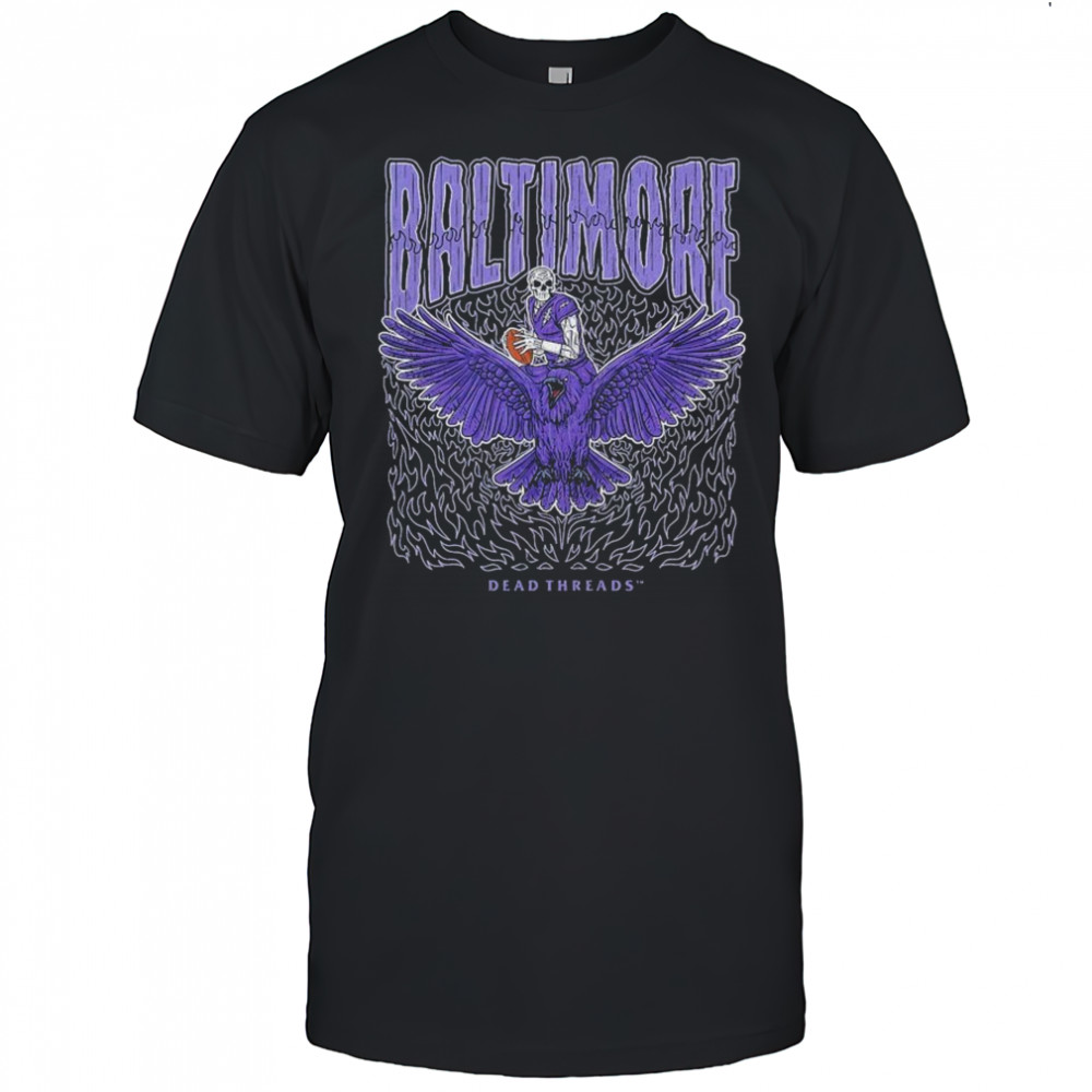 Baltimore Ravens Dead Threads Skeleton T-shirt