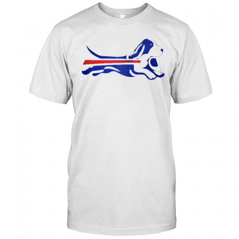 Bassett Hound Buffalo Bills Football Parody Logo T-Shirt