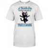 Black cat yoga I refuse to argue with people who should have been swallowed shirt
