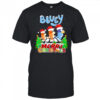 Bluey Merry Christmas Cartoon Dog Family and Santa Hats shirt
