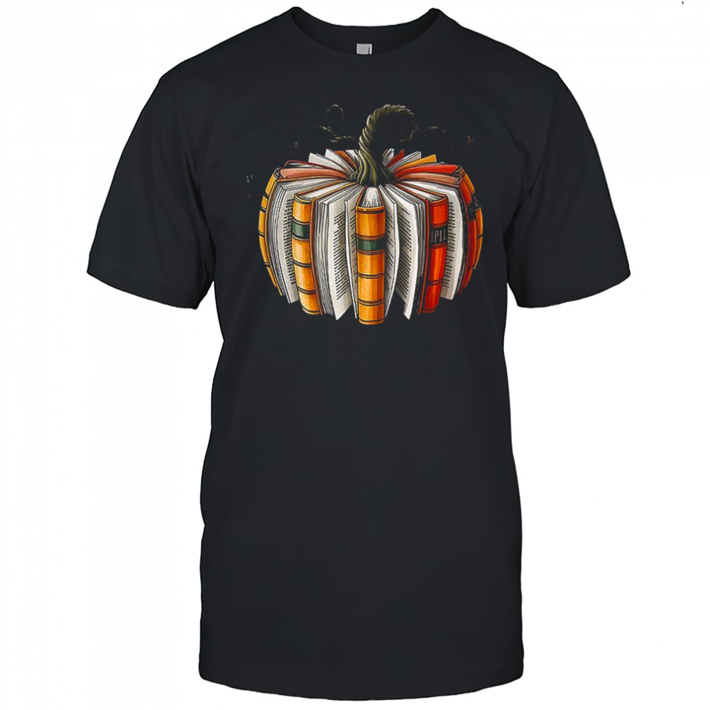 Book fall pumpkin teacher fall shirt