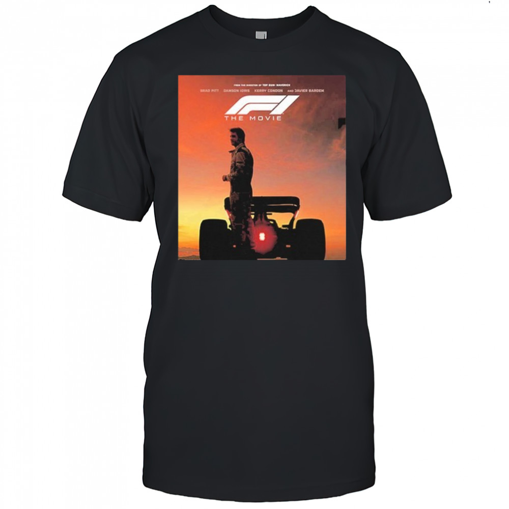 Brad Pitt F1 The Movie Starring Brad Pitt Only In Theaters June 27th 2025 T-shirt