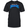 Bring The Thunder Blue Lightning Chrome Text shirt