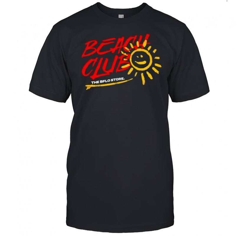 Buffalo Bills Beach Club smiling sun face shirt