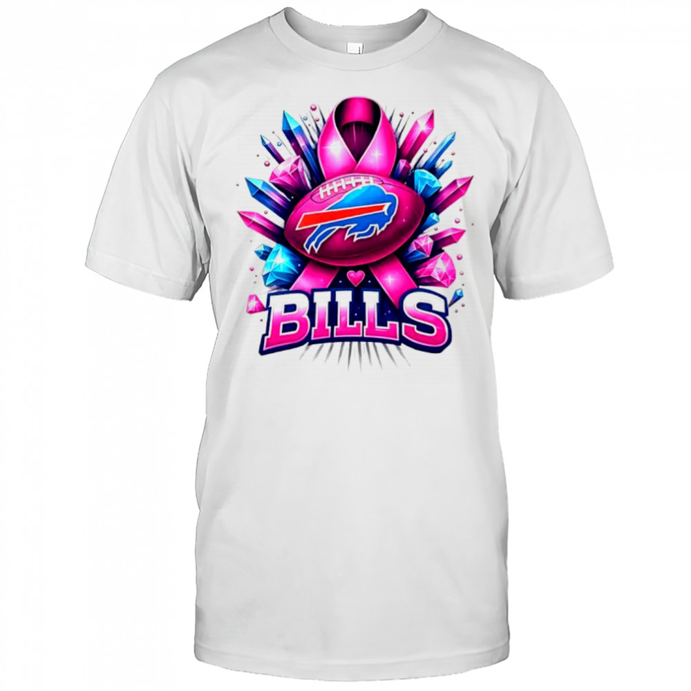 Buffalo Bills NFL Fight like a Bills football pink ribbon gemstone shirt