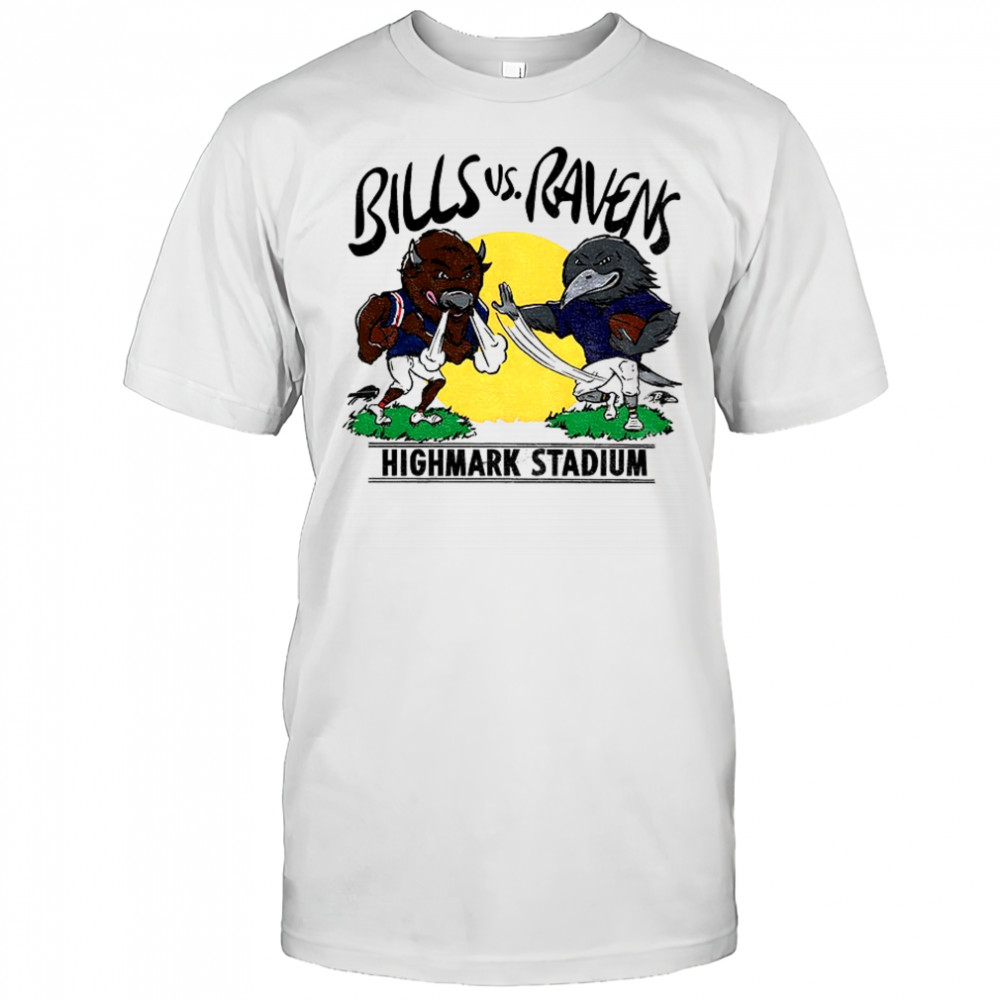 Buffalo Bills vs. Baltimore Ravens Highmark Stadium NFL cartoon 2025 shirt