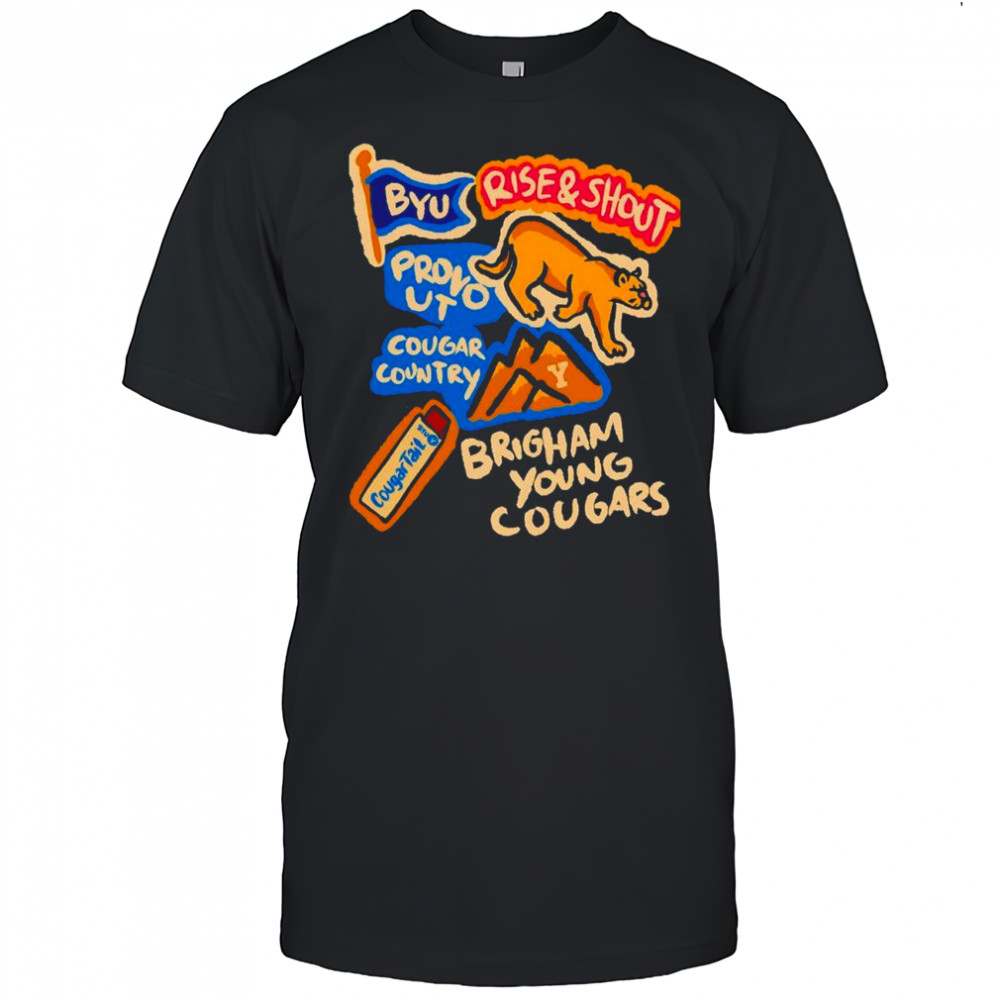 BYU Rise and shout Bringham young Cougars Paint Crew shirt