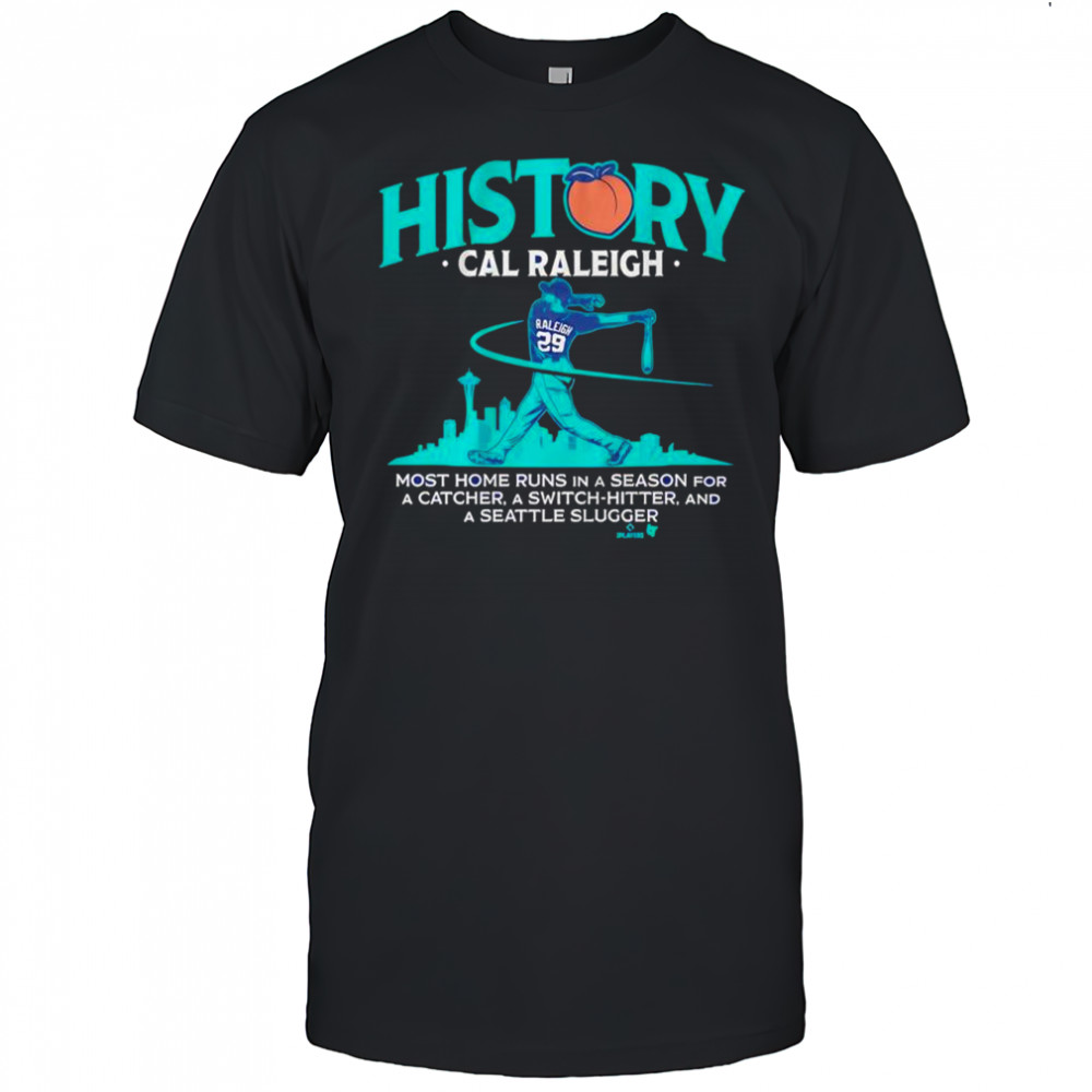 Cal Raleigh history For Big Dumper most home runs in a season for a catcher shirt