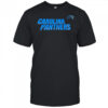 Carolina Panthers big logo blue font shirt