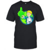 Cartoon Boy Middle Finger Green Glow shirt