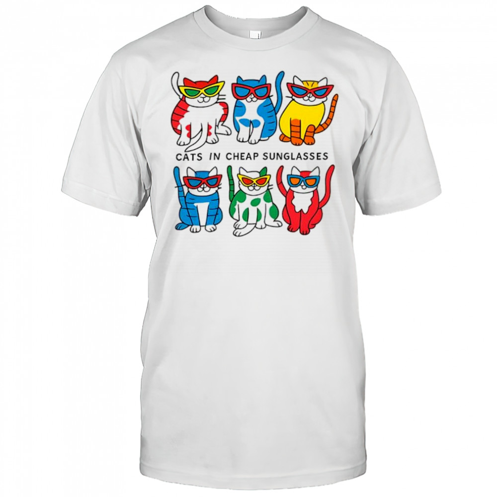 Cats in cheap sunglasses shirt