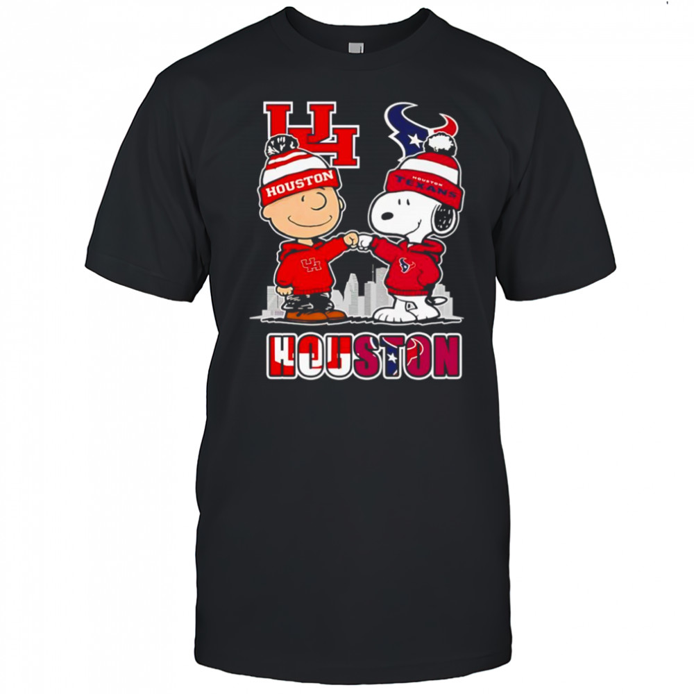 Charlie Brown and Snoopy Houston sports shirt