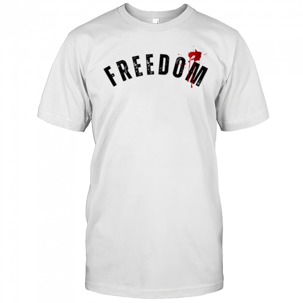 Charlie Kirk Freedom Assassination red blood shirt