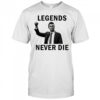 Charlie Kirk legends never die bold typography shirt