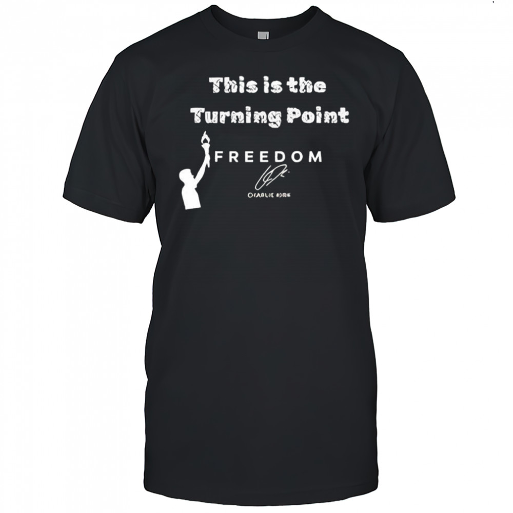 Charlie Kirk This Is The Turning Point signature retro shirt