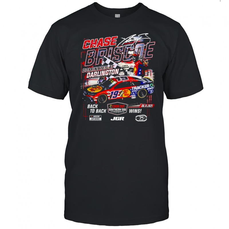 Chase Briscoe Checkered Flag Sports 2025 Cook Out Southern 500 Race Winner T-Shirt