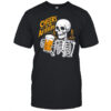 Cheers To The Afterlife Skeleton Holding Beer Halloween shirt