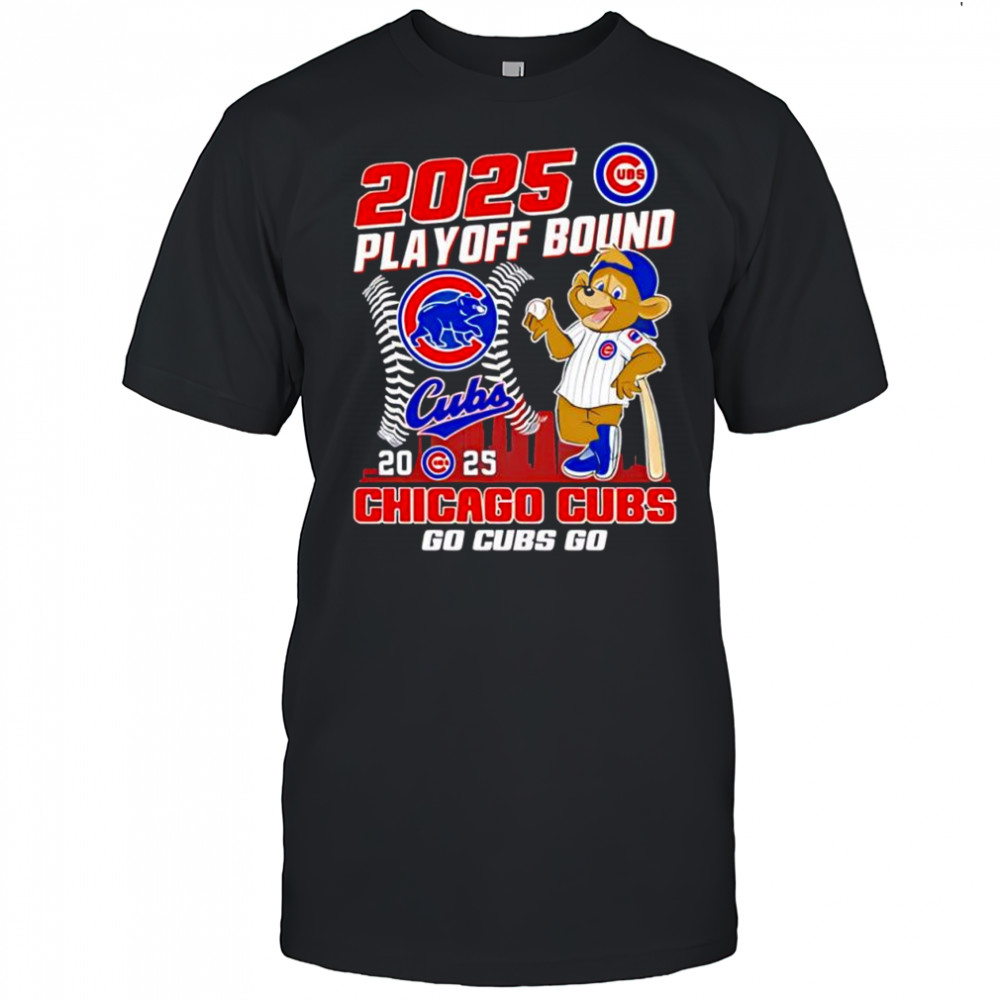 Chicago Cubs logo & mascot 2025 playoff bound go Cubs go shirt
