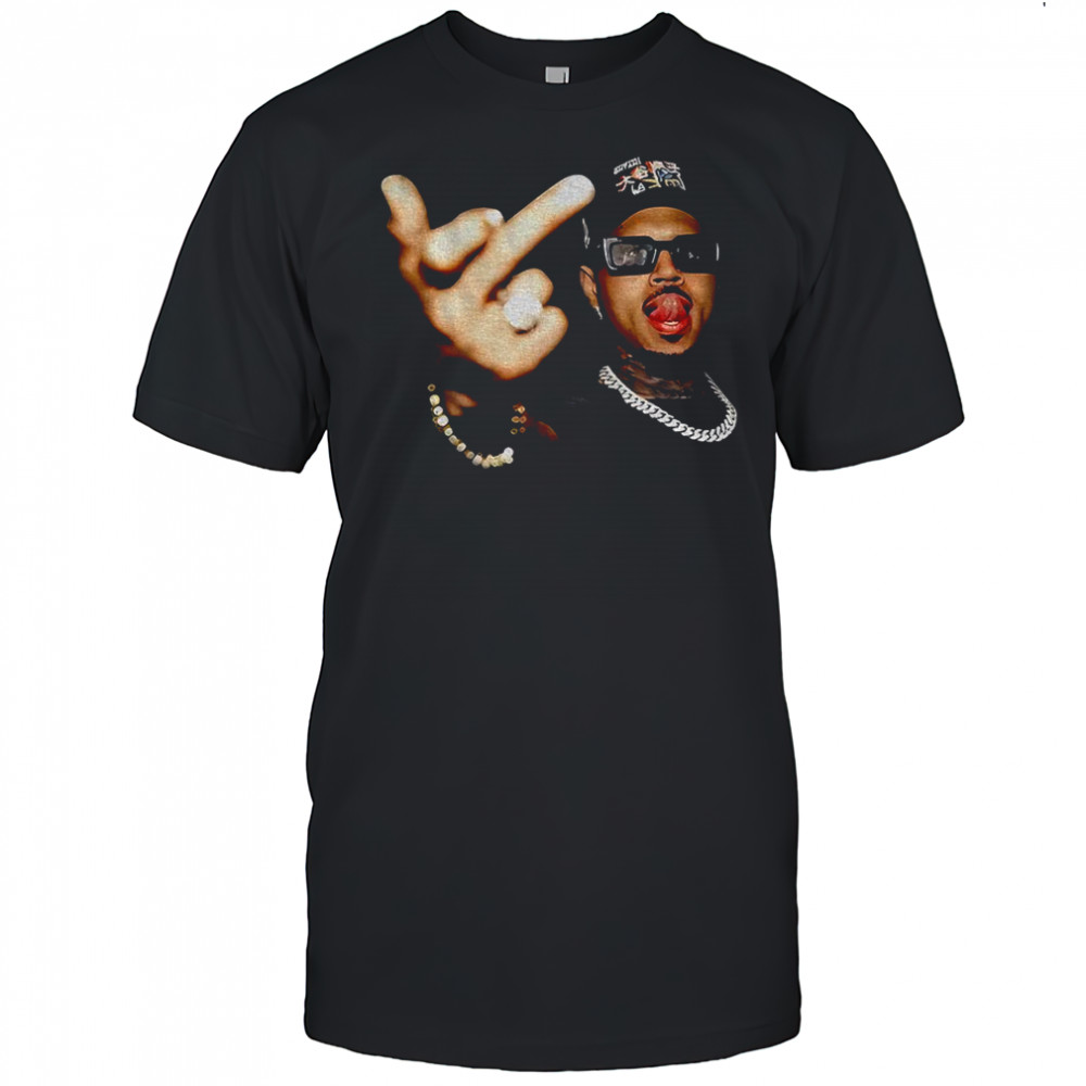 Chris Brown middle finger Breezy Bowl XX tour 2025 for fans shirt