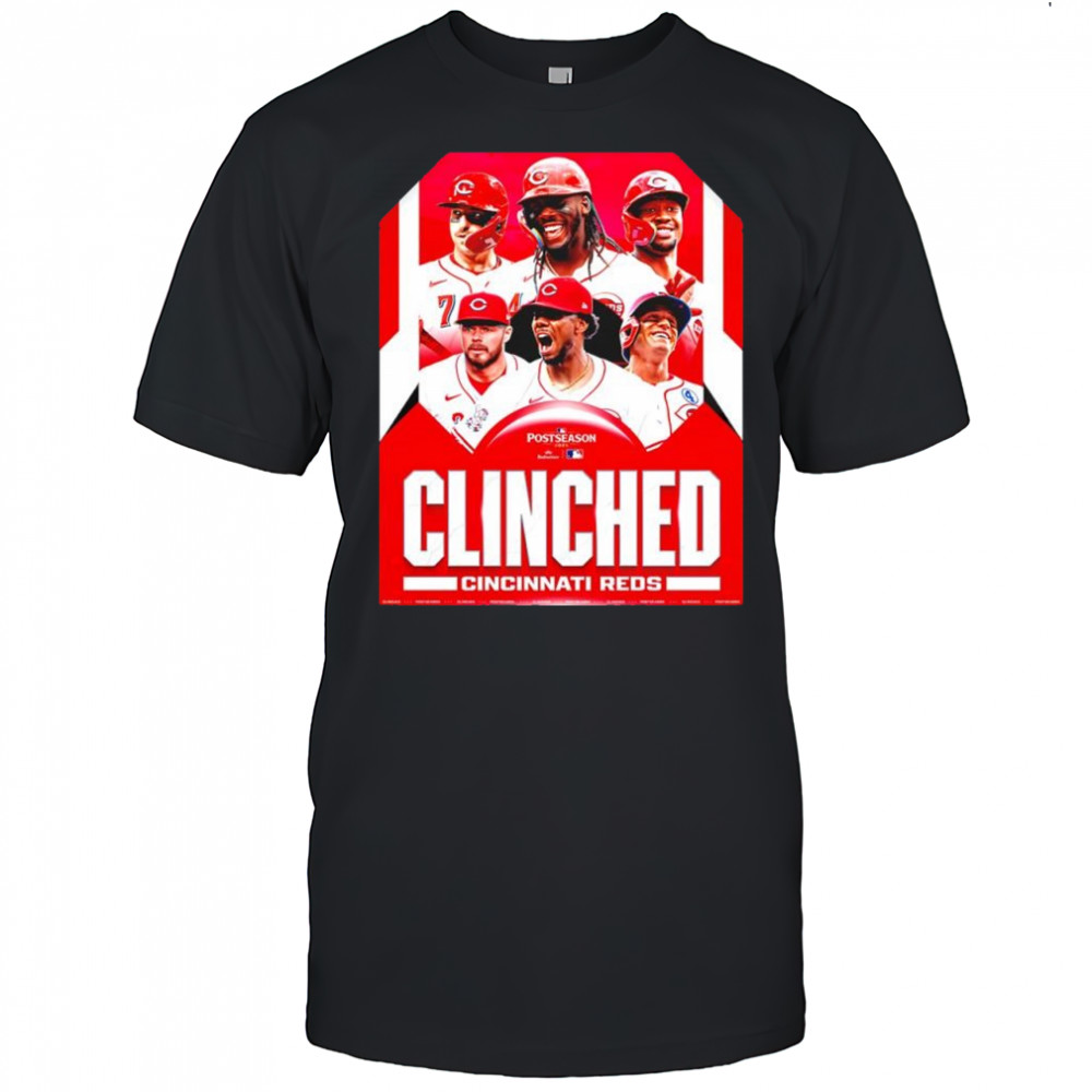 Cincinnati Reds baseball team clinched 2025 postseason poster shirt