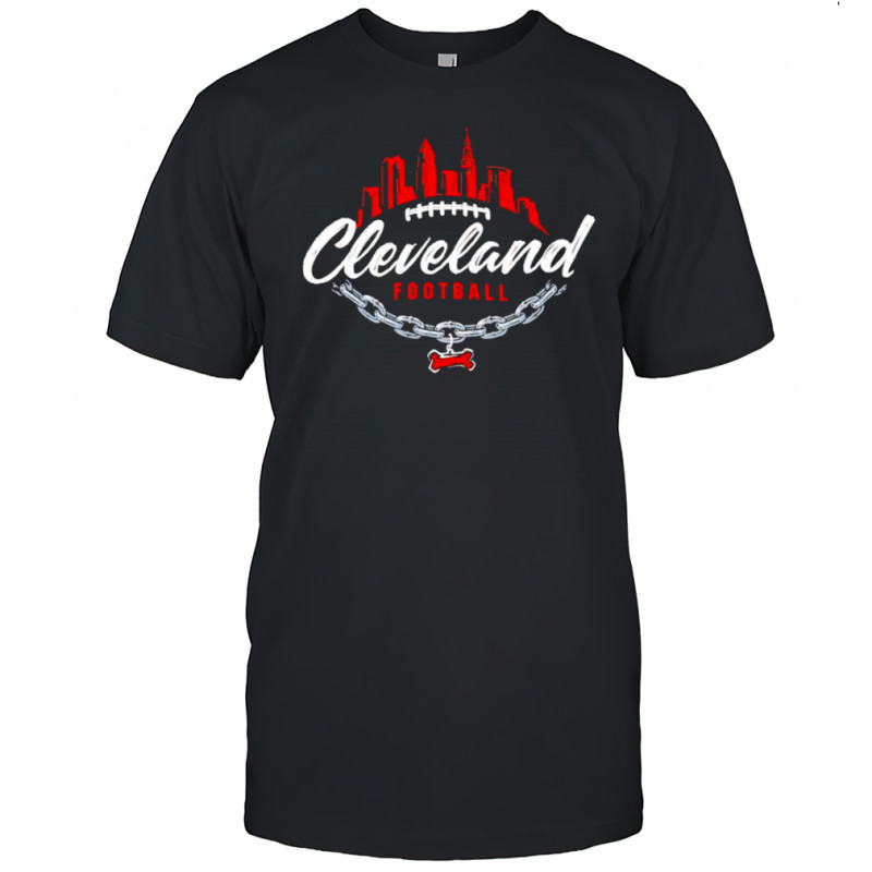 Cleveland football skyline chain shirt