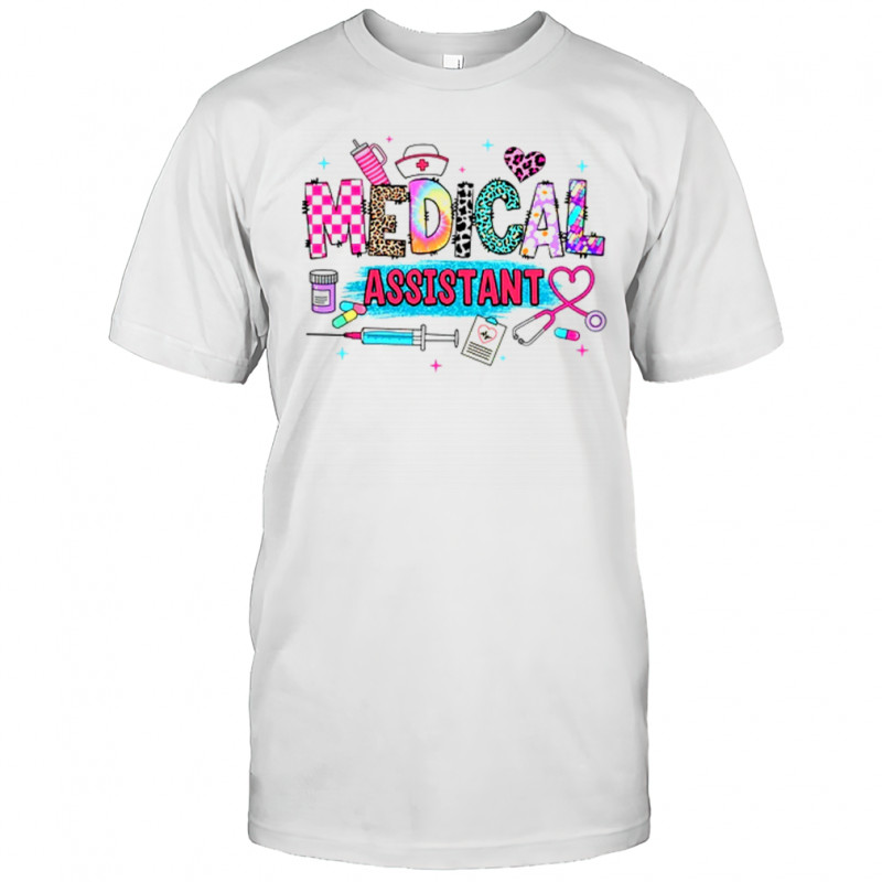 CMA Medical Assistant Nurse Leopard Stethoscope Women Work shirt
