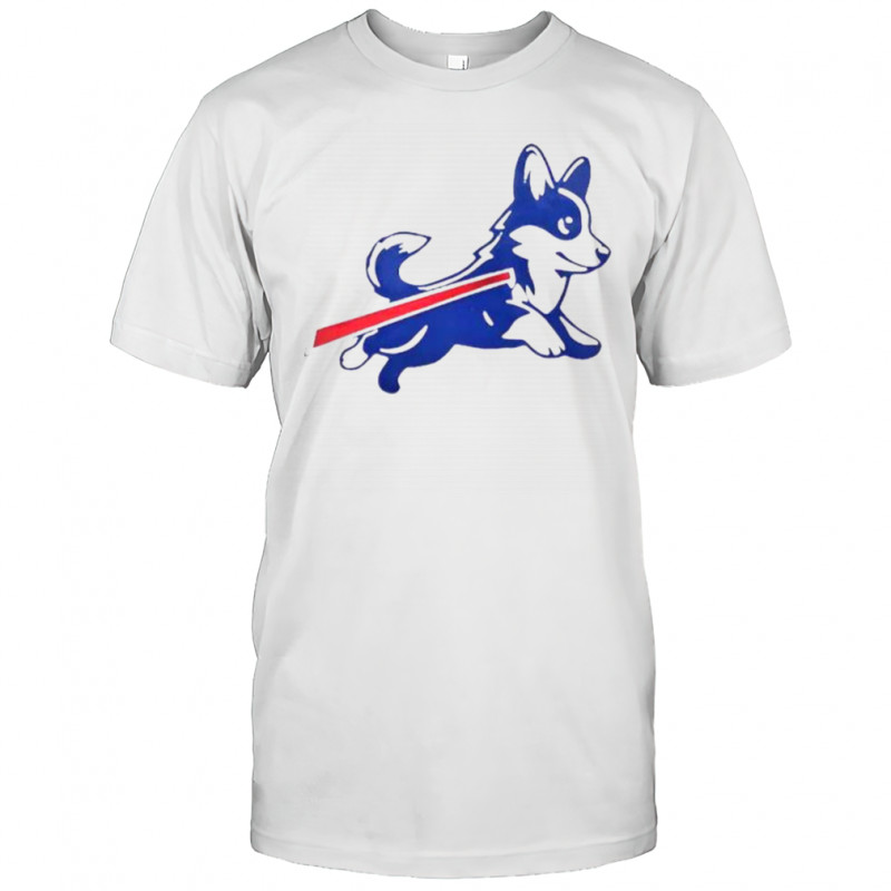 Corgi Buffalo Bills Football Parody Logo T-Shirt