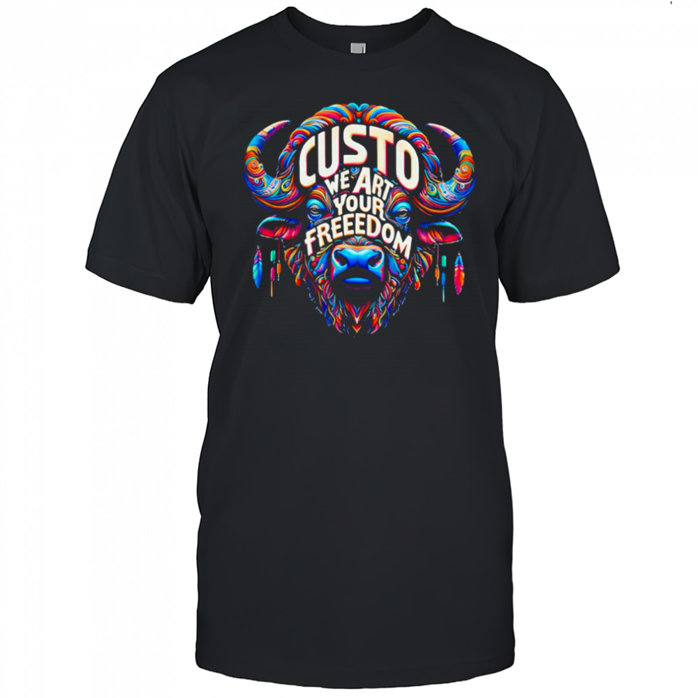 Custo We Art Your Freedom Colorful Buffalo shirt