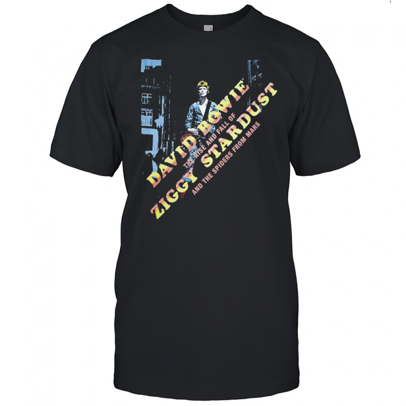 David Bowie The Rise And Fall Of Ziggy Diagonal And The Spiders From Mars T-shirt