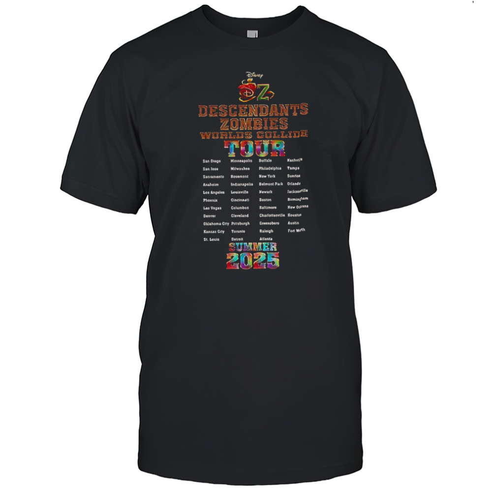 Descendants Zombies Worlds Collide Tour Dates Disney summer 2025 shirt