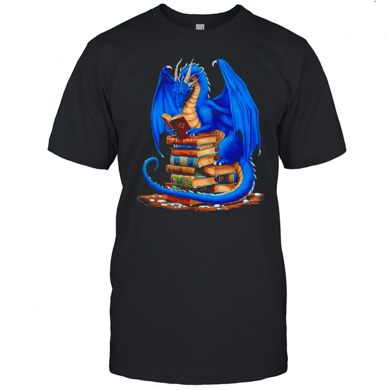 Dragon lover bookworm reading books shirt