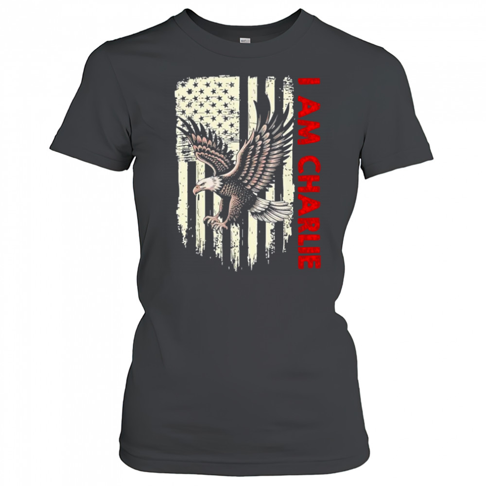 Eagle I am Charlie America flag shirt