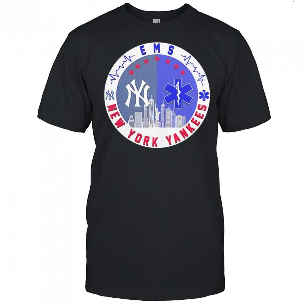 Emergency Medical Services EMS symbol vs New York Yankees logo shirt