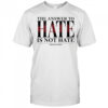 Erika Kirk the answer to hate is not hate shirt