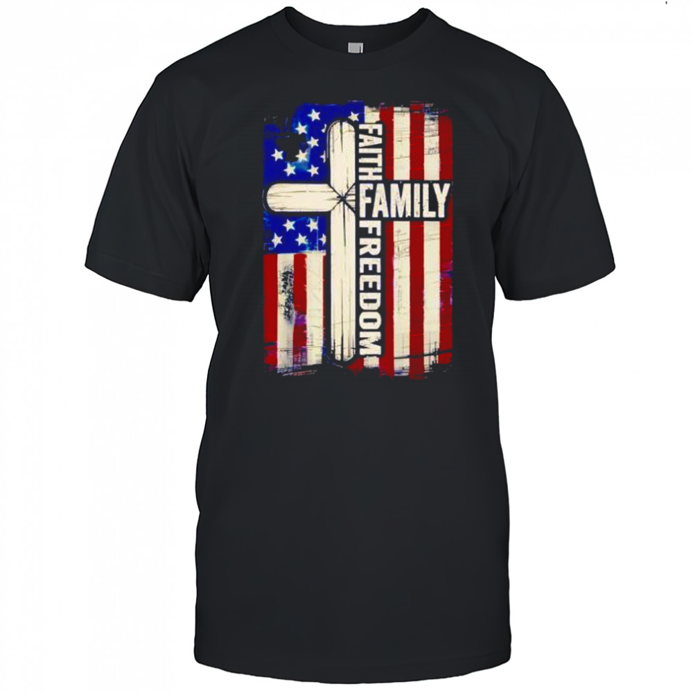 Faith Family Freedom USA Flag shirt