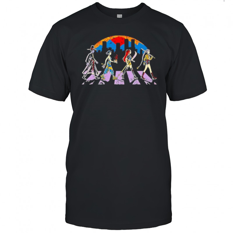 Fantasy Characters Abbey Road Skyline shirt