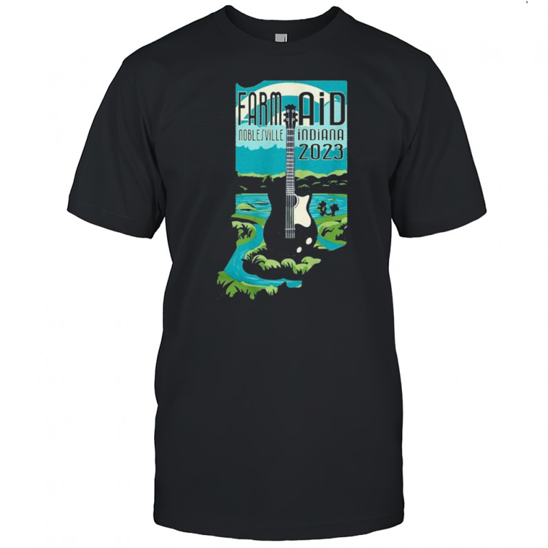 Farm Aid 2023 Noblesville Indiana Waterways Guitar T-shirt