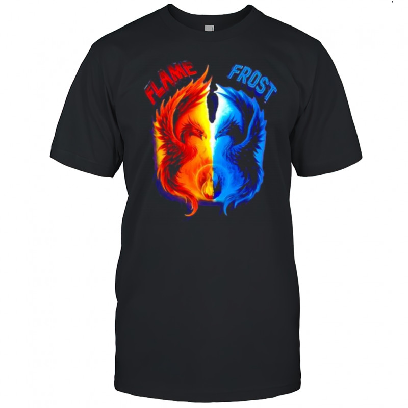 Flame and Frost Yin Yang Phoenix Dragon shirt