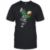 Frankenstein Monster Boy holding hamburger shirt