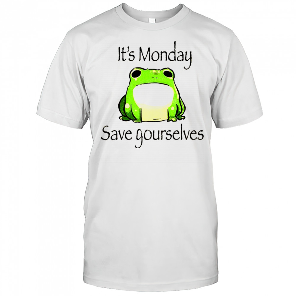 Funny frog it’s monday save yourselves shirt