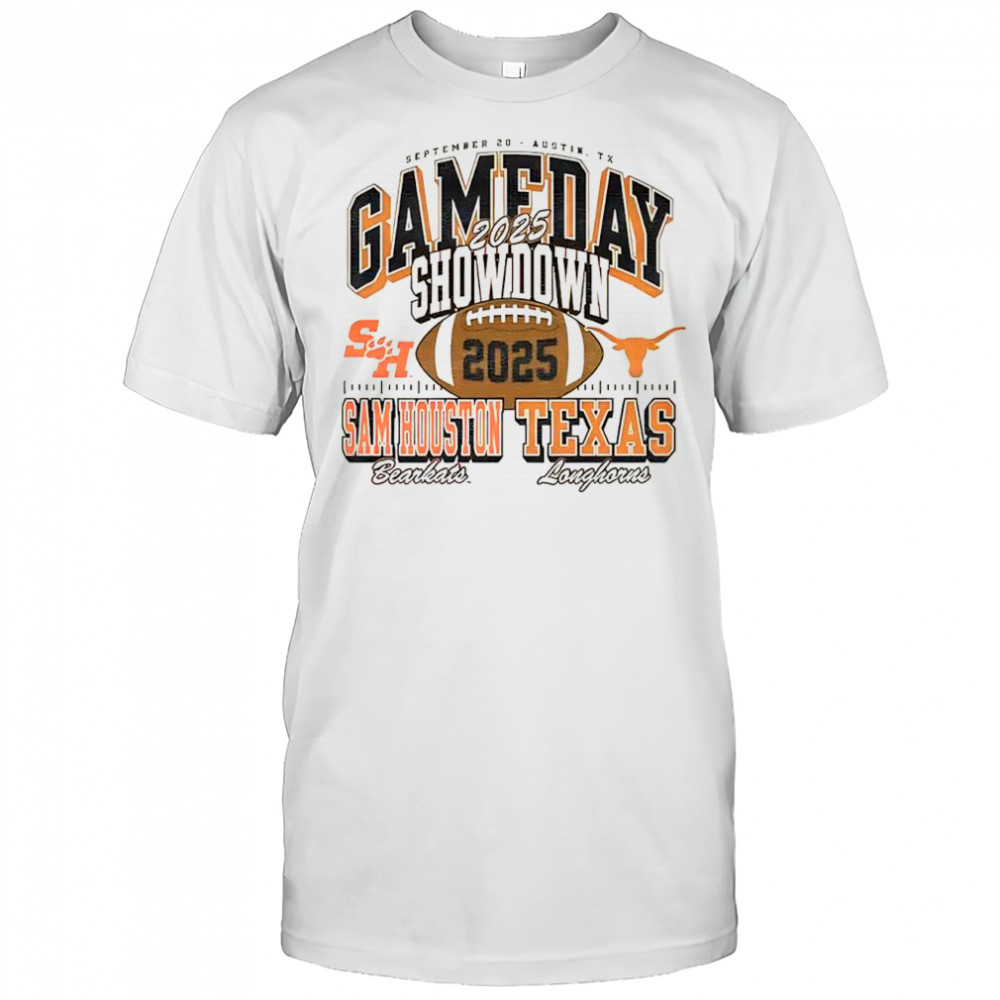 Gameday Showdown Sam Houston State Bearkats and Texas Longhorns football 2025 vintage shirt