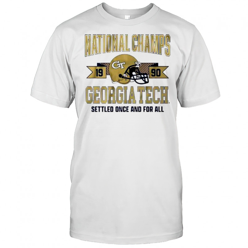 Georgia Tech Yellow Jackets Football 1990 National Champs Helmet T-Shirt