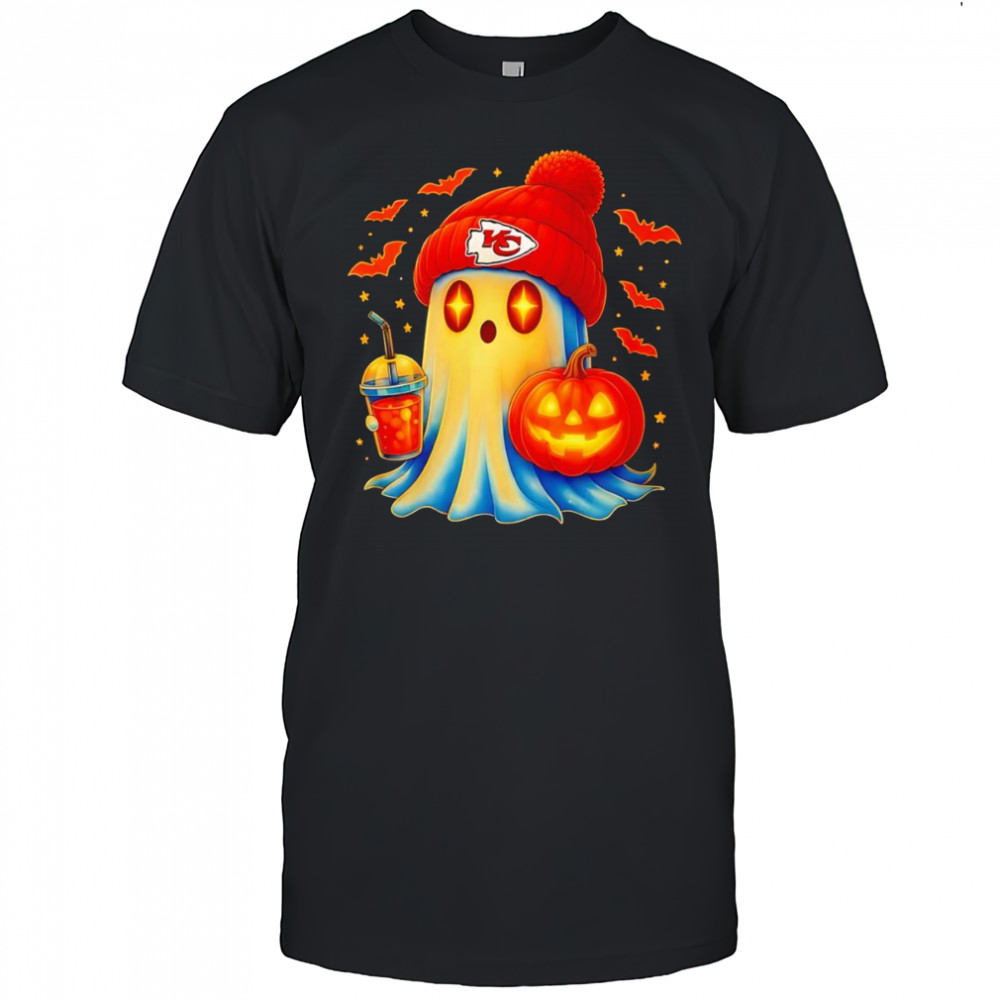 Ghost drink coffee Kansas City Chiefs Halloween shirt