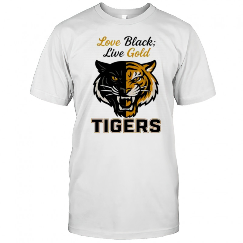 Grambling Tigers Football love black live gold shirt