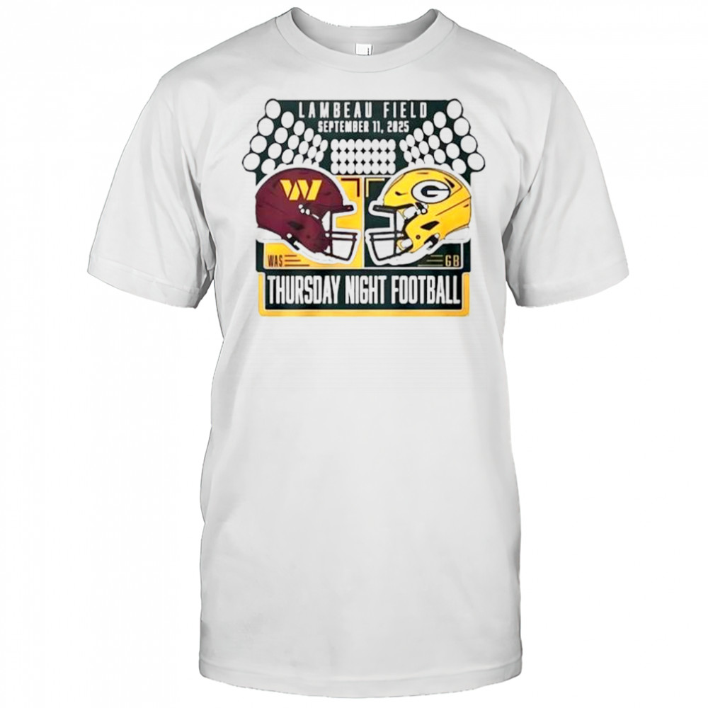 Green Bay Packers Vs Washington Commanders Thursday Night Football Helmet T-Shirt