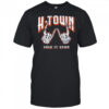 H-town hand skeleton hold it down Houston Astros shirt