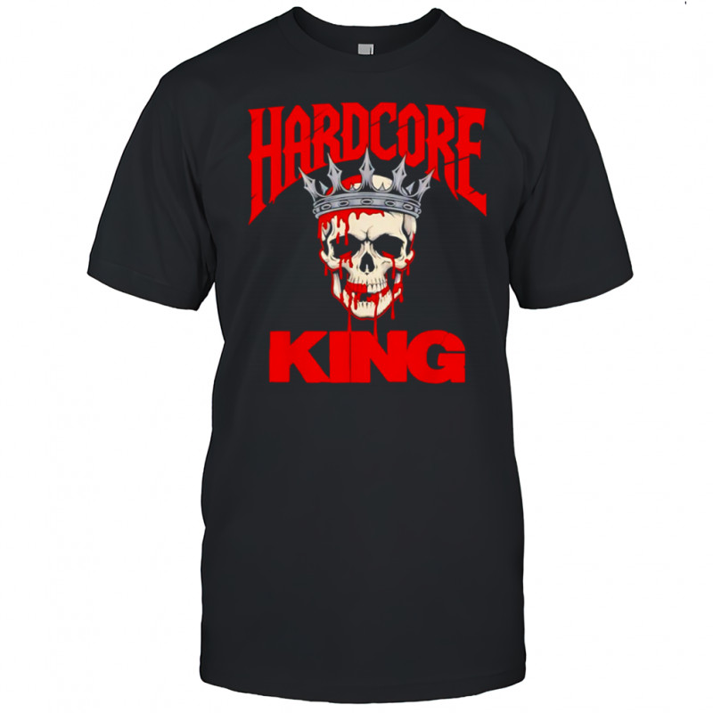 Hardcore King Bloody Skull With Crown Gothic shirt